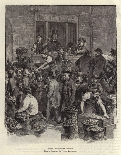 Covent Garden - une vente aux enchères - Hugh Thomson